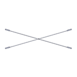 Picture of 7' Diagonal Cross Brace w/ 12" & 24" Lock Spacing - Hole End