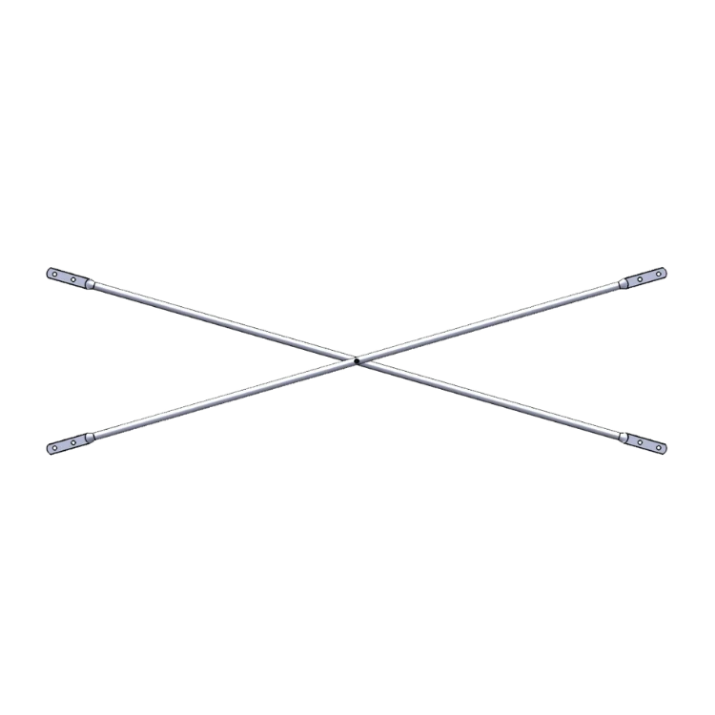 Picture of 7' Diagonal Cross Brace w/ 12" & 24" Lock Spacing - Hole End