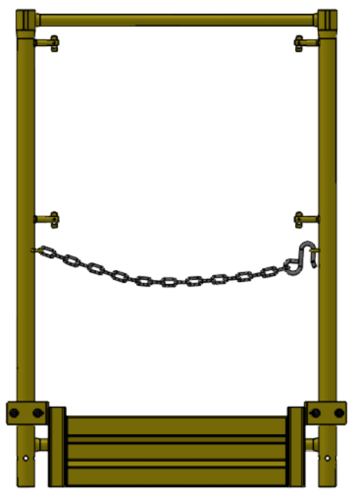 Picture of 28" End Panel w/ Toeboard - #5 Tube Size