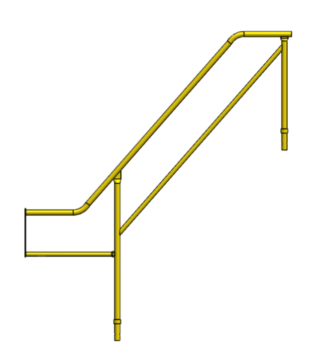 Picture of Outside Hand Rail Top Section Only for 7' Stair Unit