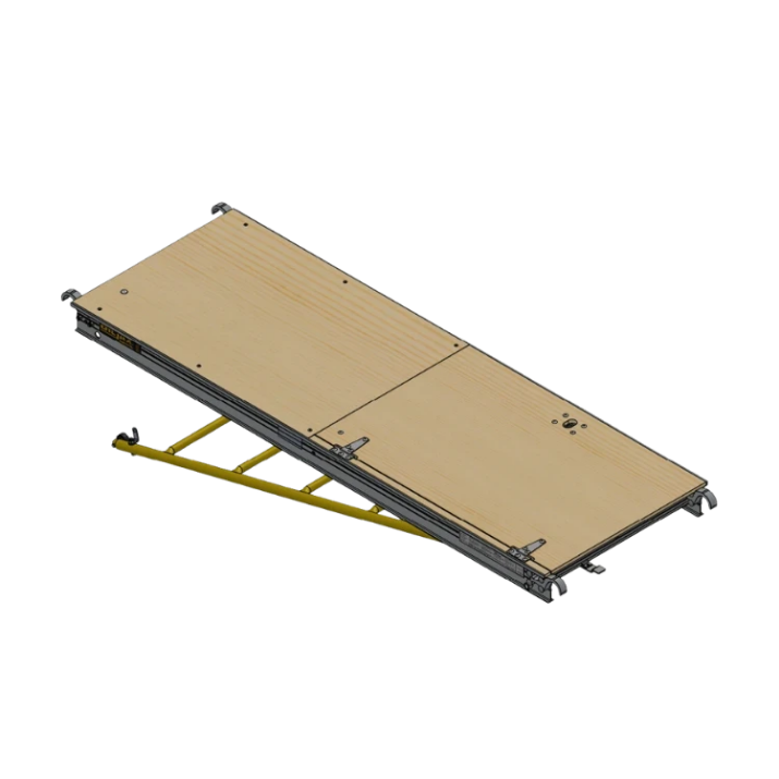 Picture of 28"W x 7'L Tuf-N-Lite Aluminum Walkboard w/ Hinged Ladder & Type A Hook