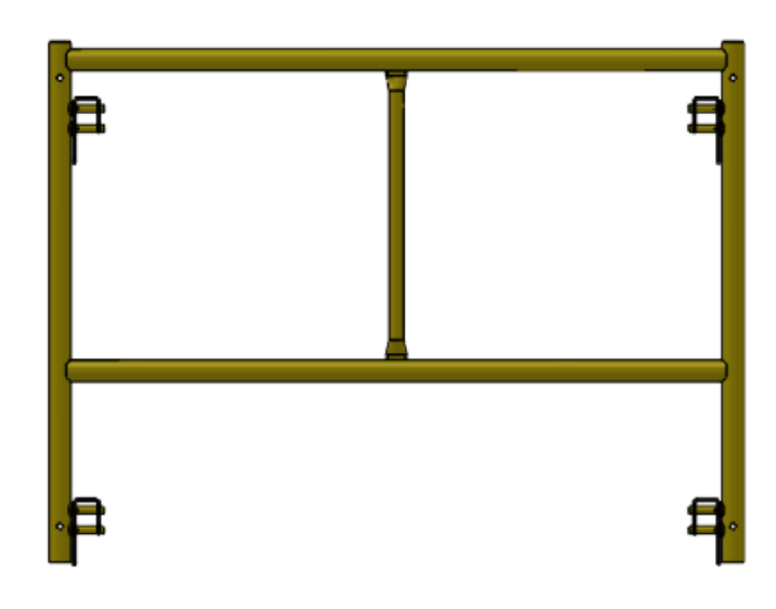 Picture of Step Frame - 4'W x 3'H - #5 Tube - C-lock at 27.75" Spacing - Random Rung Spacing