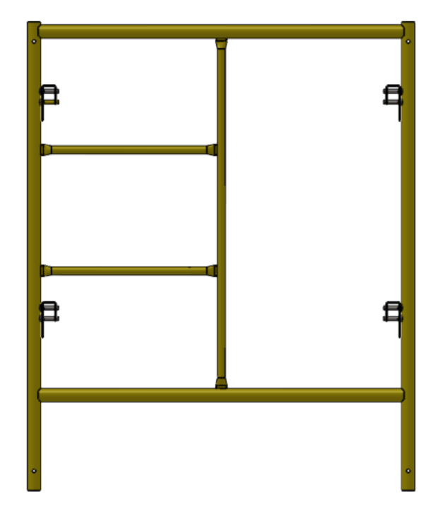 Picture of Step Frame - 4'W x 5'H - #5 Tube - C-lock at 27.75" Spacing - Random Rung Spacing