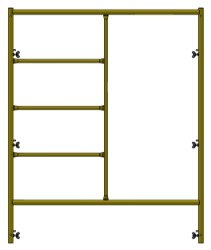 Picture of Step Frame - 5'W x 6'H - #5 Tube - J-lock at 27.75" Spacing - Random Rung Spacing