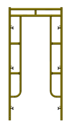 Picture of Open End Frame - 3'W x 6'6"H - #5 Tube - J-lock at 27.75" Spacing - Closed Cane