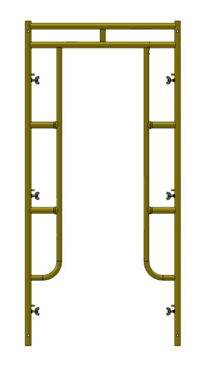 Picture of Open End Frame - 3'W x 6'6"H - #5 Tube - J-lock at 27.75" Spacing - Closed Cane