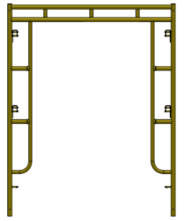 Picture of Open End Frame - 4'W x 6'6"H - #5 Tube - C-lock at 27.75" Spacing - Closed Cane