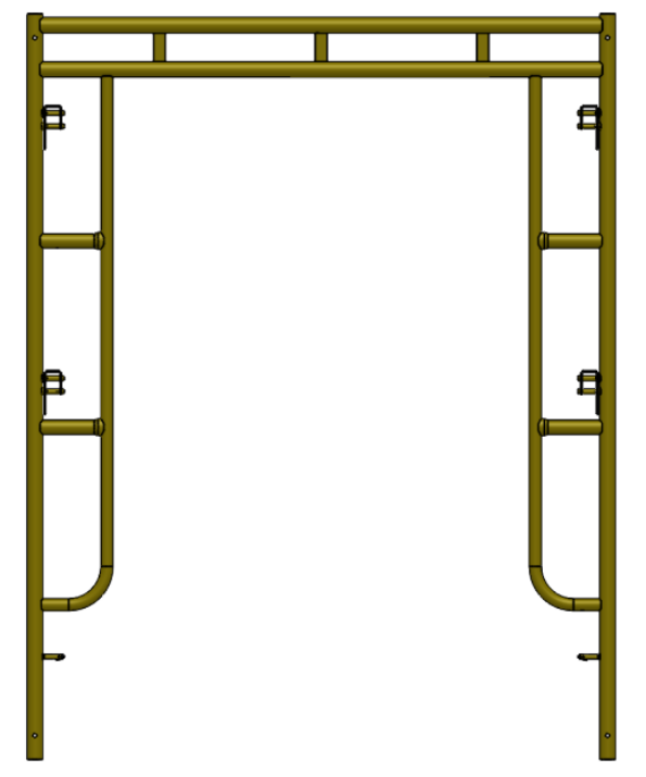 Picture of Open End Frame - 4'W x 6'6"H - #5 Tube - C-lock at 27.75" Spacing - Closed Cane