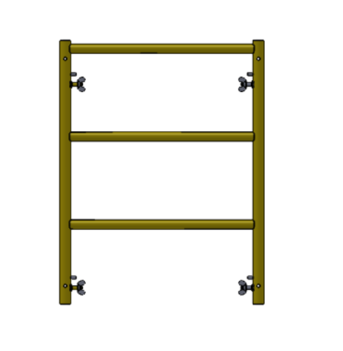 Picture of Ladder Frame - 28"W x 3'H - #5 Tube - J-lock at 27.75" Spacing - 12" Rung Spacing