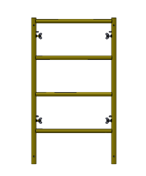 Picture of Ladder Frame - 28"W x 4'H - #5 Tube - J-lock at 27.75" Spacing - 12" Rung Spacing