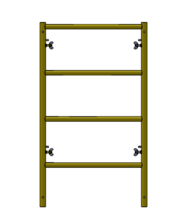 Picture of Ladder Frame - 28"W x 4'H - #5 Tube - J-lock at 27.75" Spacing - 12" Rung Spacing