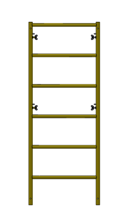 Picture of Ladder Frame - 28"W x 6'H - #5 Tube - J-lock at 27.75" Spacing - 12" Rung Spacing