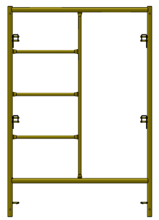 Picture of Step Frame - 4'W x 6'H - #6 Tube - C-lock at 27.75" Spacing - Random Rung Spacing