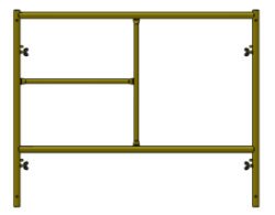 Picture of Step Frame - 5'W x 4'H - #6 Tube - J-lock at 27.75" Spacing - Random Rung Spacing