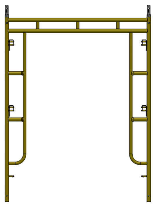 Picture of Open End Frame - 5'W x 6'5"H - #6 Tube - C-lock at 27.75" Spacing - Closed Cane - Inserts