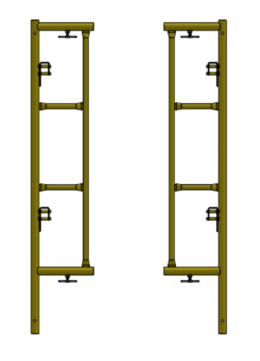 Picture of Knock Down Frame - 1'W x 5'H - #6 Tube - C-lock at 27.75" Spacing