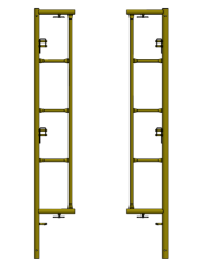 Picture of Knock Down Frame - 1'W x 6'6"H - #6 Tube - C-lock at 27.75" Spacing