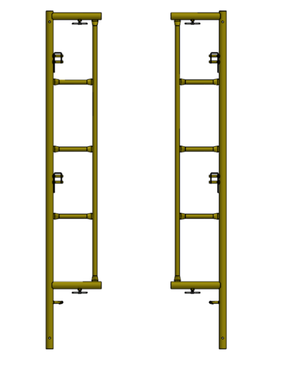 Picture of Knock Down Frame - 1'W x 6'6"H - #6 Tube - C-lock at 27.75" Spacing