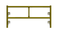 Picture of Step Frame - 4'W x 2'H - #6 Tube - C-lock at 9.37" Spacing - 12" Rung Spacing