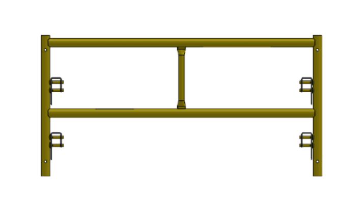 Picture of Step Frame - 4'W x 2'H - #6 Tube - C-lock at 9.37" Spacing - 12" Rung Spacing