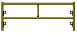 Picture of Step Frame - 5'W x 2'H - #6 Tube - C-lock at 9.37" Spacing - 12" Rung Spacing