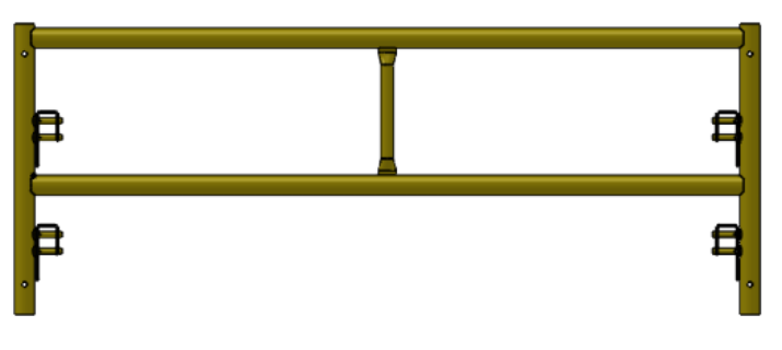 Picture of Step Frame - 5'W x 2'H - #6 Tube - C-lock at 9.37" Spacing - 12" Rung Spacing