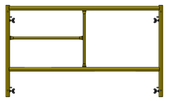 Picture of Step Frame - 5'W x 3'H - #6 Tube - J-lock at 27.75" Spacing - 12" Rung Spacing