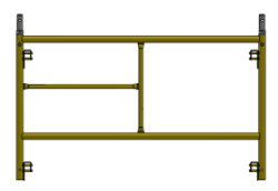 Picture of Step Frame - 5'W x 3'H - #6 Tube - C-lock at 27.75" Spacing - 12" Rung Spacing - Inserts