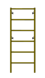 Picture of Ladder Frame - 28"W x 6'H - #6 Tube - J-lock at 27.75" Spacing - 12" Rung Spacing