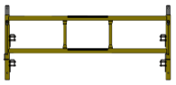 Picture of Center Access Frame - 5'W x 2'H - #6 Tube - C-lock at 9.375" Spacing - 12" Rung Spacing