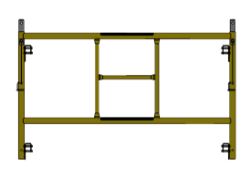 Picture of Center Access Frame - 5'W x 3'H - #6 Tube - C-lock at 27.75" Spacing - 12" Rung Spacing