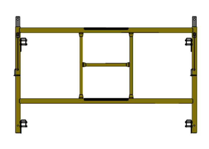 Picture of Center Access Frame - 5'W x 3'H - #6 Tube - C-lock at 27.75" Spacing - 12" Rung Spacing