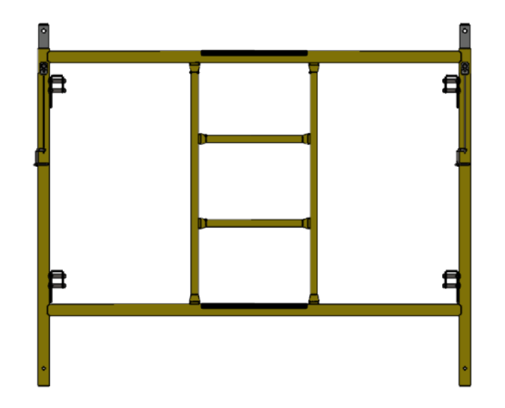 Picture of Center Access Frame - 5'W x 4'H - #6 Tube - C-lock at 27.75" Spacing - 12" Rung Spacing