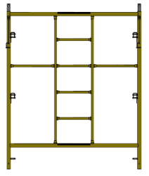 Picture of Center Access Frame - 5'W x 6'H - #6 Tube - C-lock at 27.75" Spacing - 12" Rung Spacing