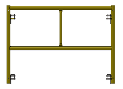 Picture of Step Frame - 4'W x 3'H - #7 Tube - C-lock at 27.75" Spacing - Random Rung Spacing