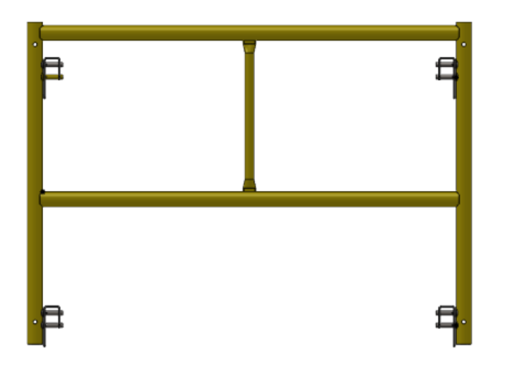 Picture of Step Frame - 4'W x 3'H - #7 Tube - C-lock at 27.75" Spacing - Random Rung Spacing