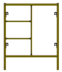Picture of Step Frame - 4'W x 5'H - #7 Tube - C-lock at 27.75" Spacing - Random Rung Spacing