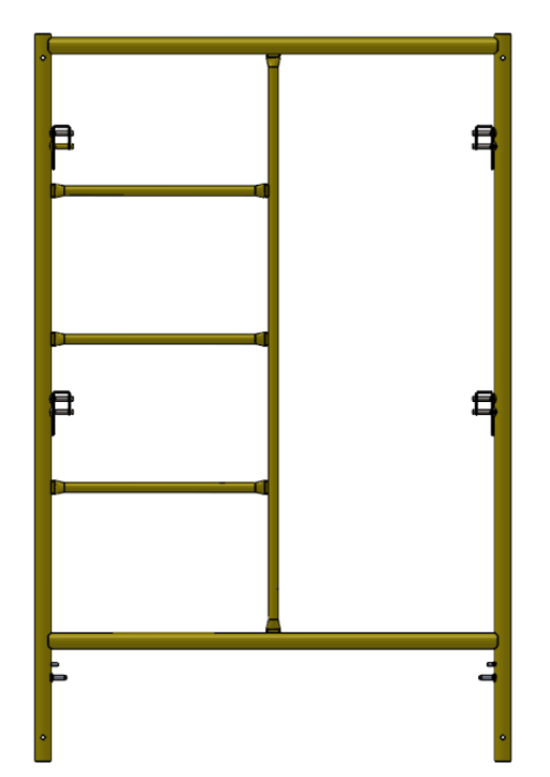 Picture of Step Frame - 4'W x 6'4"H - #7 Tube - C-lock at 27.75" Spacing - Random Rung Spacing