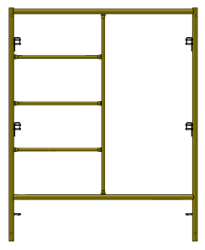Picture of Step Frame - 5'W x 6'4"H - #7 Tube - C-lock at 27.75" Spacing - Random Rung Spacing