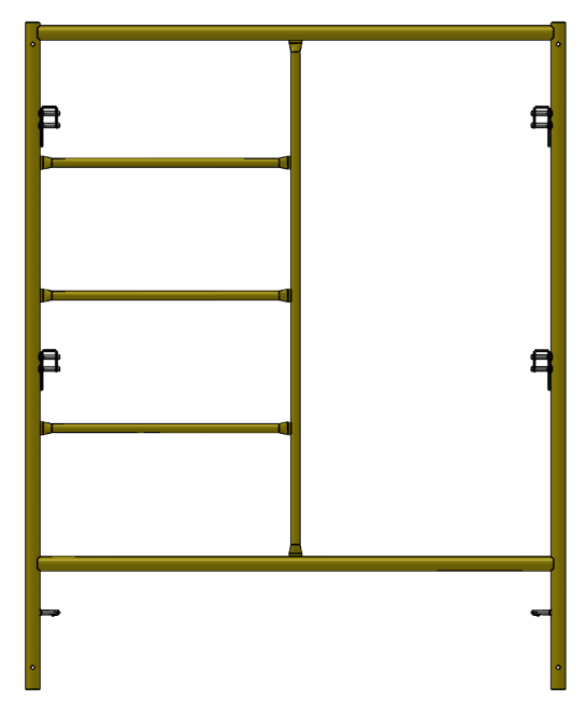 Picture of Step Frame - 5'W x 6'4"H - #7 Tube - C-lock at 27.75" Spacing - Random Rung Spacing