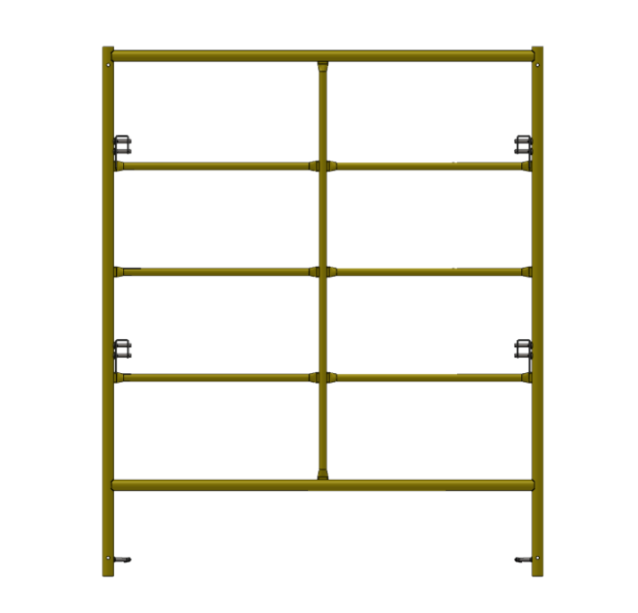 Picture of Double Step Frame - 5'W x 6'4"H - #7 Tube - C-lock at 27.75" Spacing - Random Rung Spacing