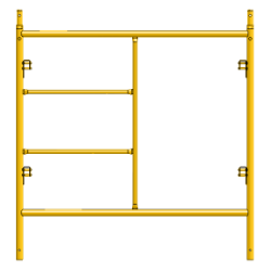 Picture of Step Frame - 5'W x 5'H - #6 Tube - C-lock at 27.75" Spacing - Random Rung Spacing - Inserts