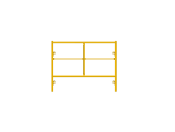 Picture of Double Step Frame - 5'W x 4'H - #6 Tube - C-lock at 27.75" Spacing - Random Rung Spacing