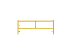 Picture of Step Frame - 5'W x 2'H - #6 Tube - F-lock at 9.37" Spacing - 12" Rung Spacing