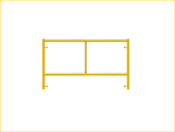 Picture of Step Frame - 5'W x 3'H - #6 Tube - F-lock at 27.75" Spacing - Random Rung Spacing