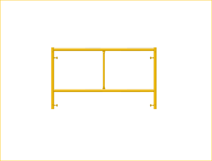 Picture of Step Frame - 5'W x 3'H - #6 Tube - F-lock at 27.75" Spacing - Random Rung Spacing