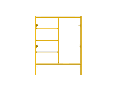 Picture of Step Frame - 5'W x 6'6"H - #6 Tube - U-lock at 27.75" Spacing - Random Rung Spacing