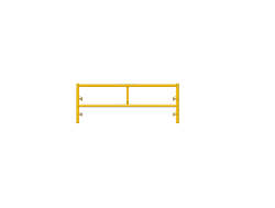 Picture of Step Frame - 5'W x 2'H - #5 Tube - J-lock at 9.375" Spacing - 12" Rung Spacing