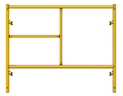 Picture of Step Frame - 5'W x 4'H - #7 Tube - J-lock at 27.75" Spacing - Random Rung Spacing