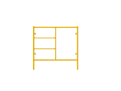 Picture of Step Frame - 5'W x 5'H - #7 Tube - J-lock at 27.75" Spacing - Random Rung Spacing